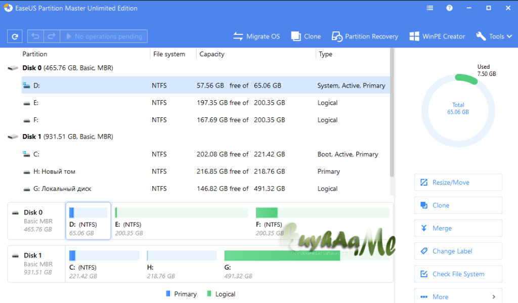 easeus partition master portable google drive