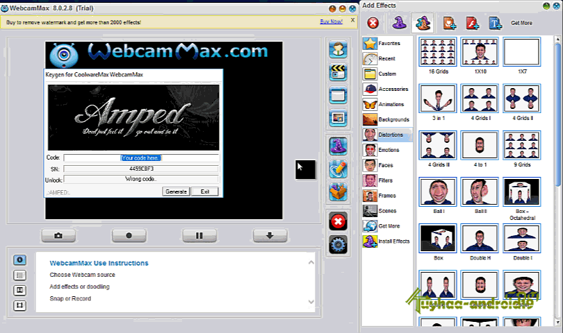 Langkah aktivasi Webcam Max