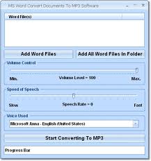 MS Word Convert Documents To MP3 Software v7.0 Full Crack