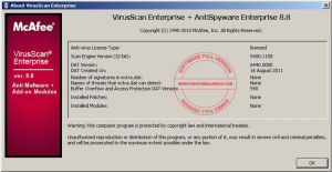 McAfee VirusScan Enterprise 8.8 Pre Activated