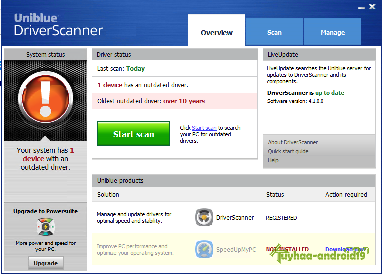 Uniblue DriverScanner