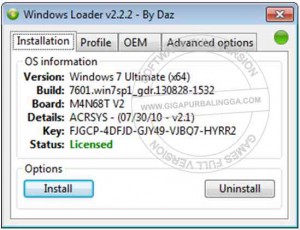 Windows Loader v2.2.2 By DAZ1