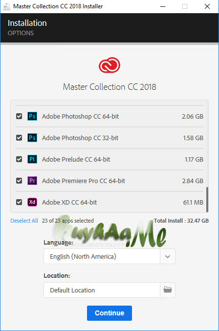 Adobe Master Collection CC 2018