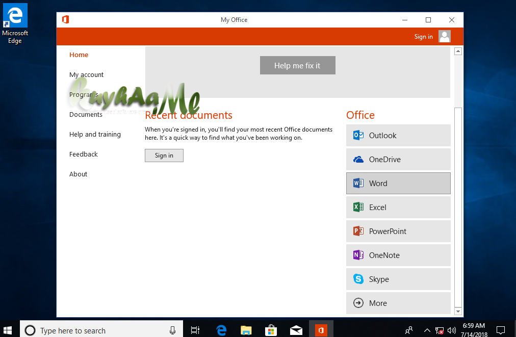 Windows 10 RS4 Included Office 2016