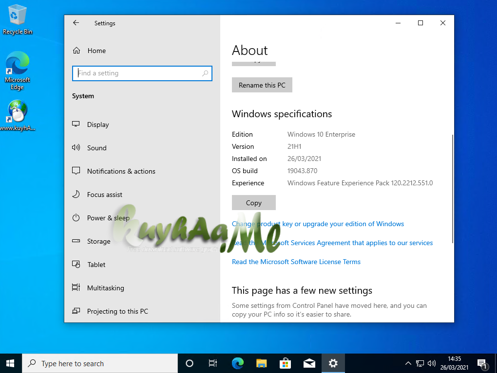 Windows 10 Enteprise 21H1 ISO