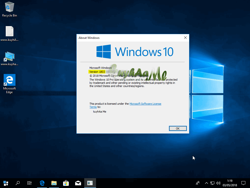Microsoft Windows 10 Consumer Editions 1803 MSDN kuyhaa