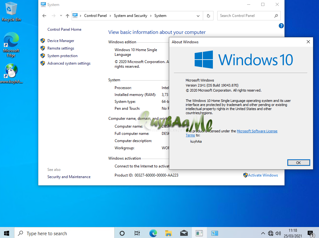 Windows 10 21H1 Full