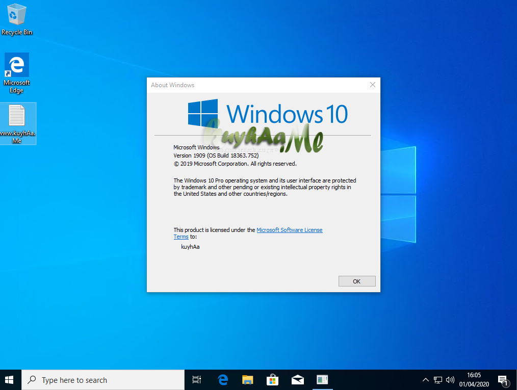 Windows 10 Pro 1909 AIO Terbaru