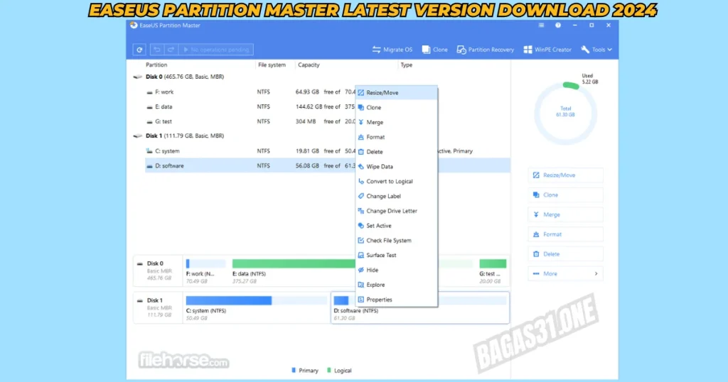 EaseUS Partition Master Download latest version 2024