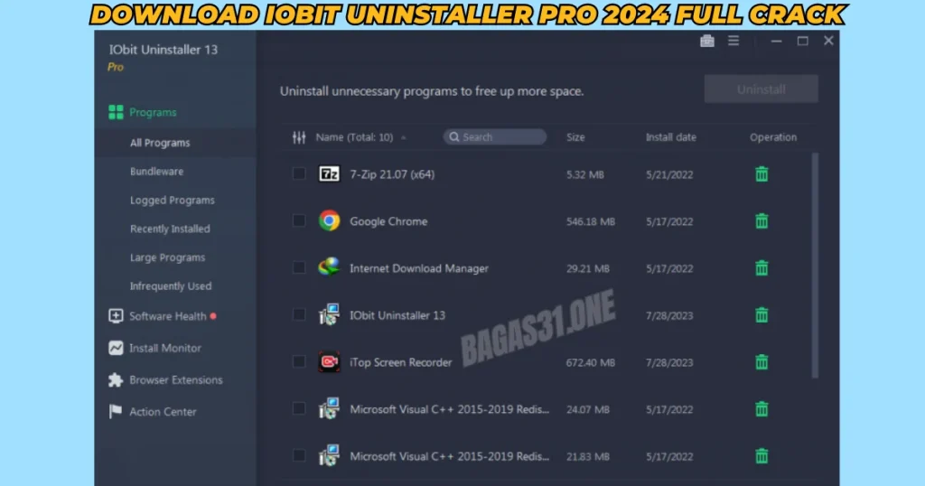 IObit Uninstaller Pro Download latest version 2024